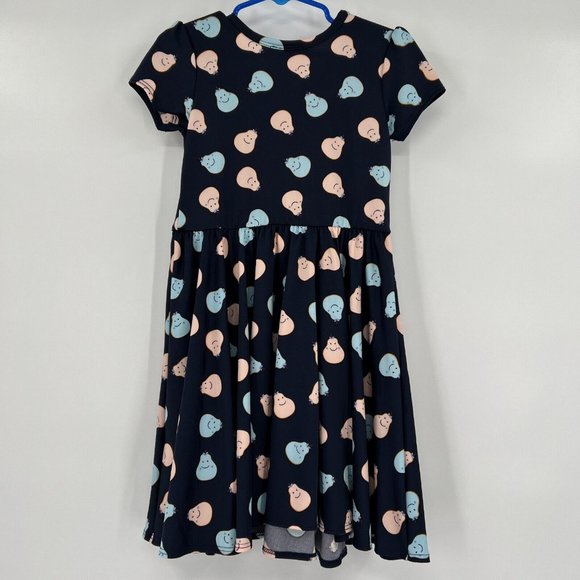 Dot Dot Smile Girl's Cap Dress 3-4 NWT Navy Blue Pear Print - Picture 6 of 6